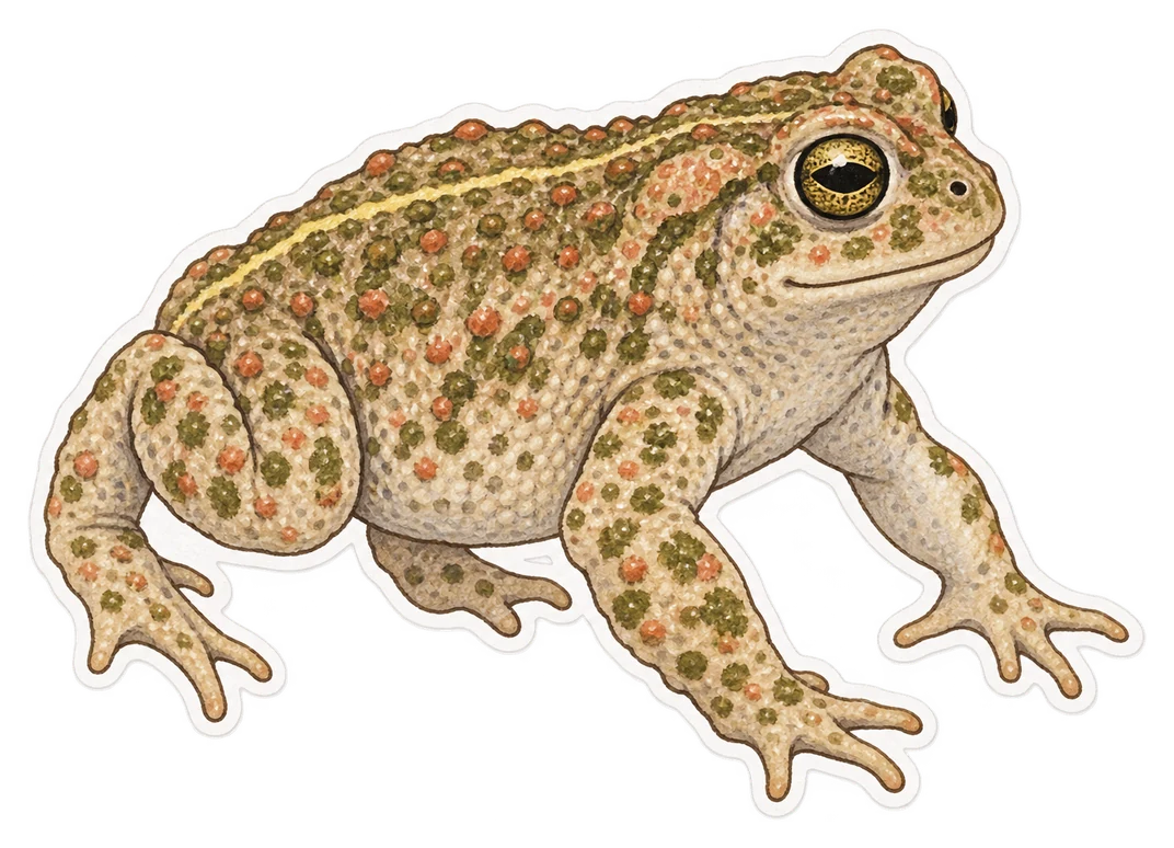 Le crapaud calamite (Epidalea calamita)