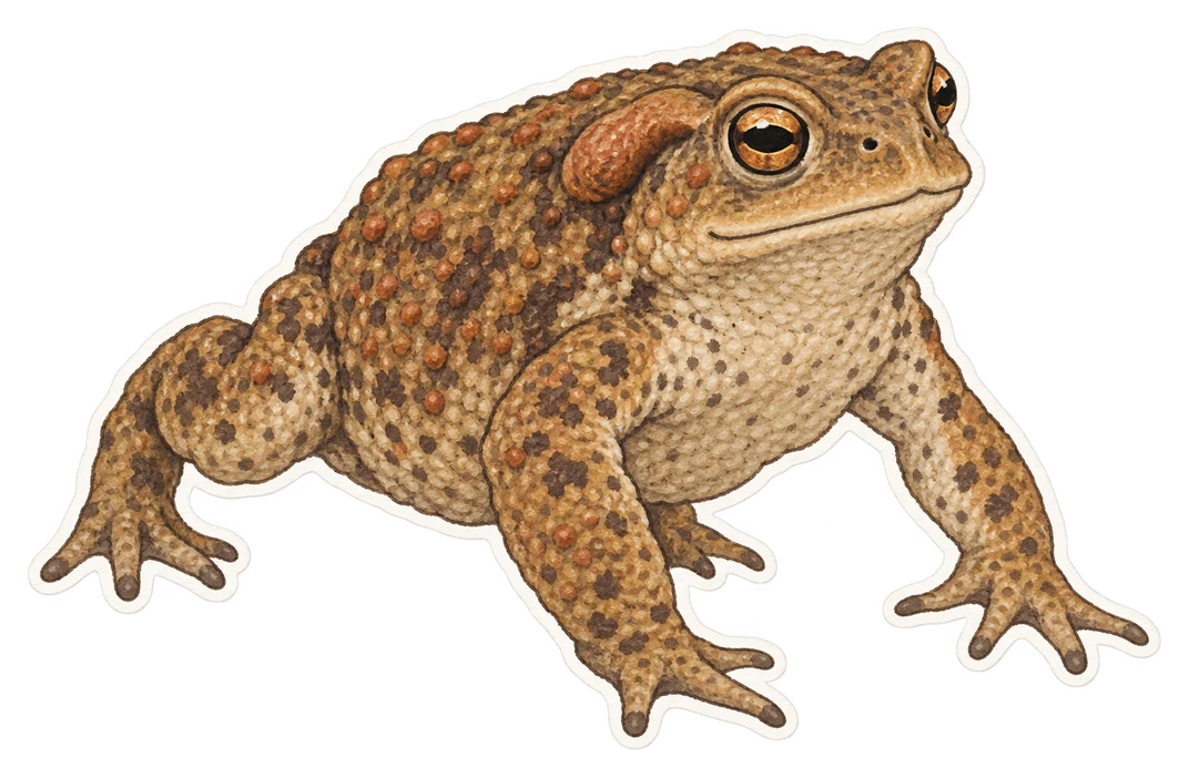 Le crapaud commun (Bufo bufo)