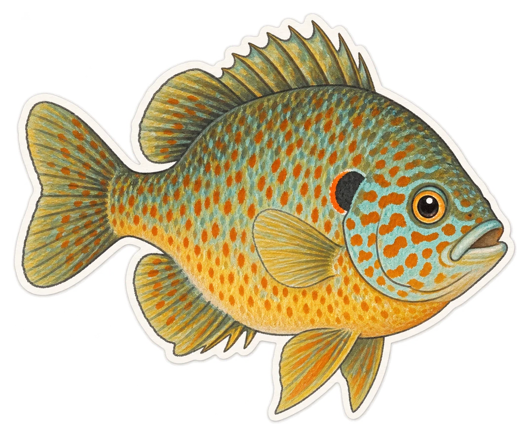 Le crapet arlequin (Lepomis macrochirus)