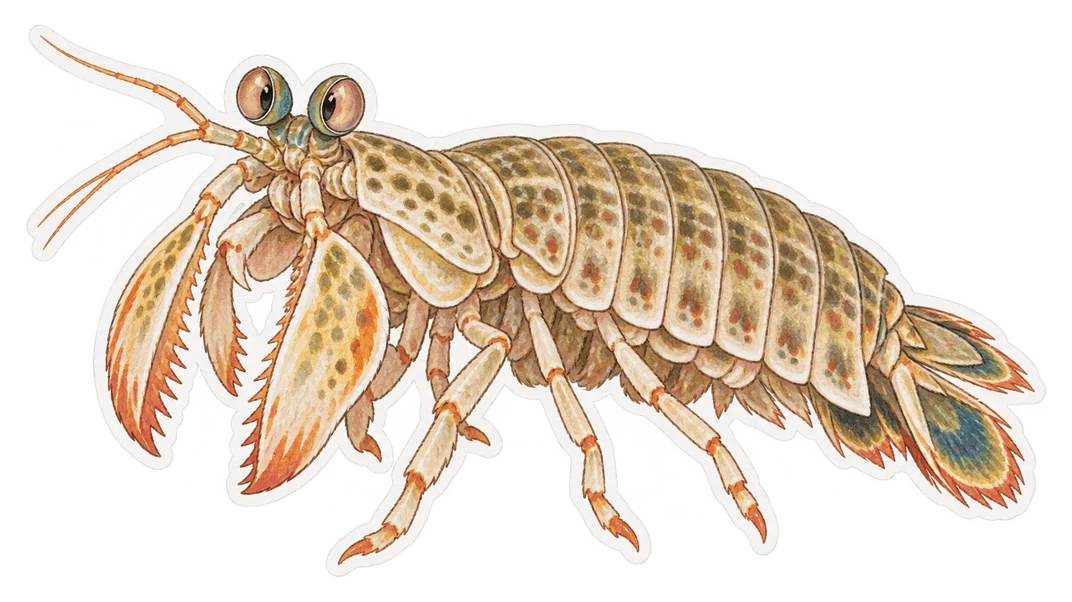 La crevette-mante (Squilla mantis)