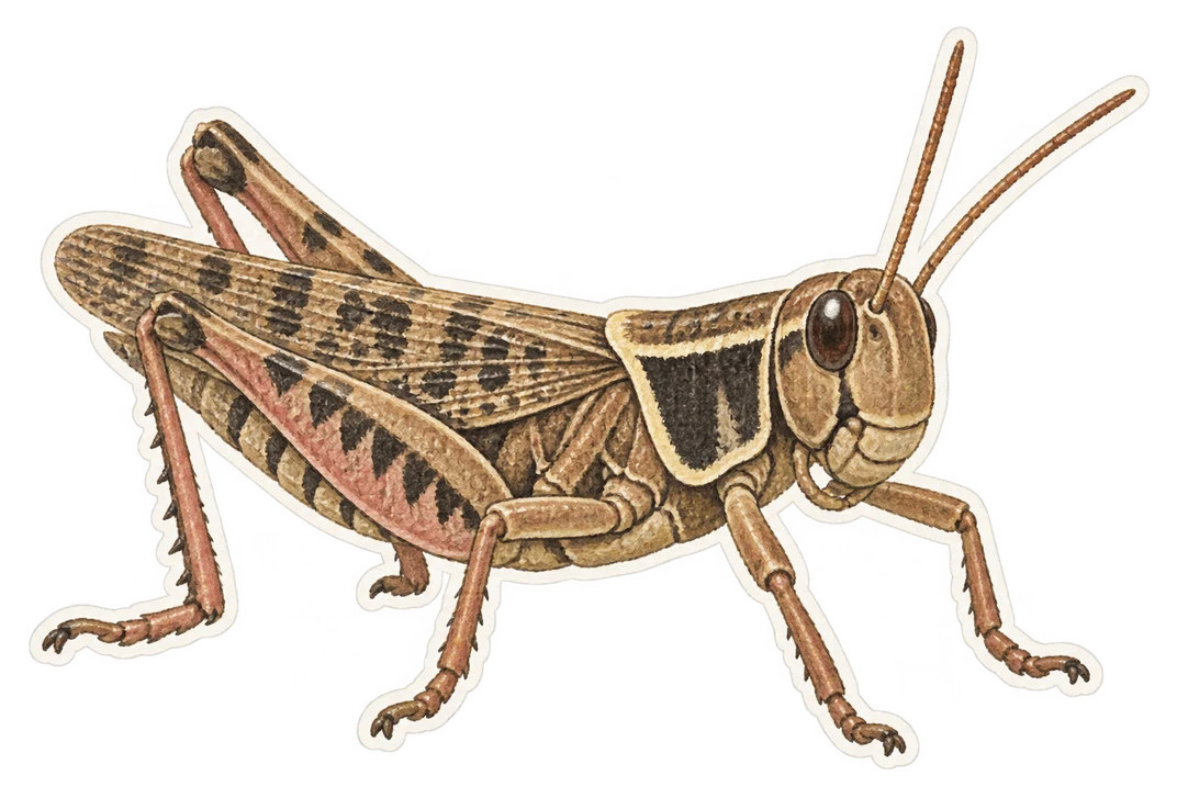 Le criquet bariolé (Arcyptera fusca)