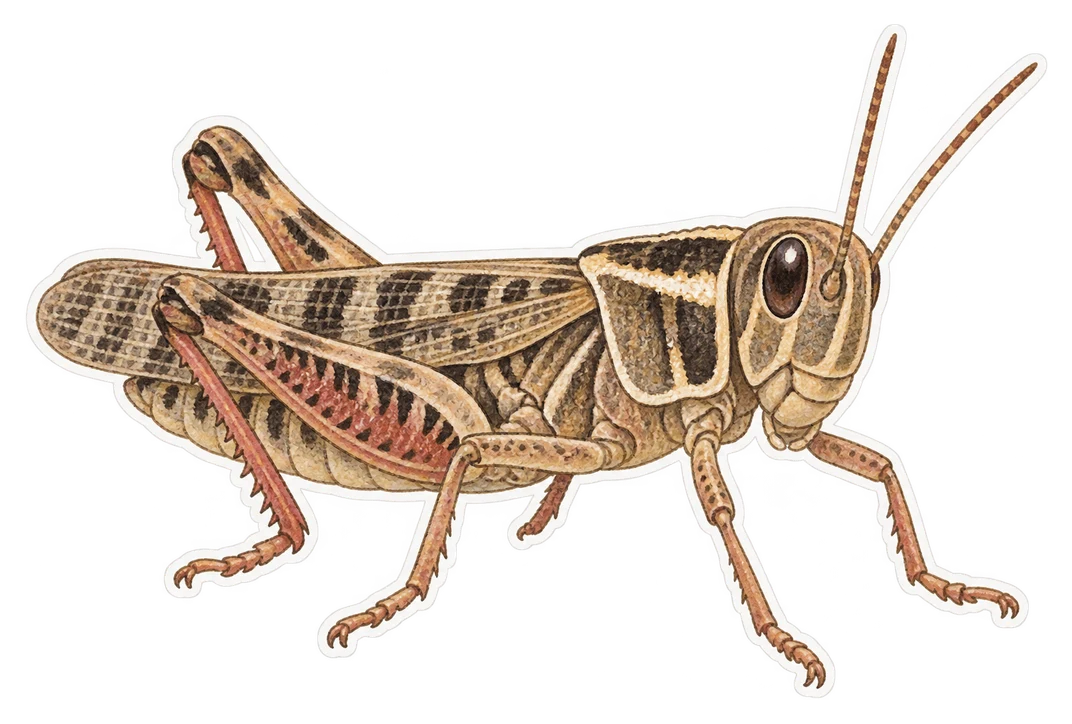 Le criquet italien (Calliptamus italicus)