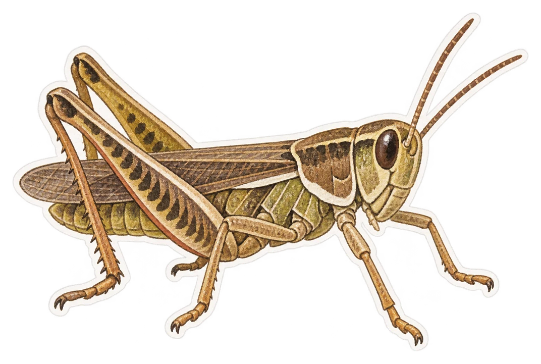 Le criquet marginé (Chorthippus albomarginatus)