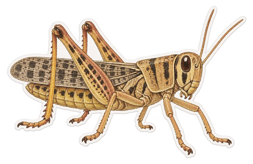 Le criquet migrateur (Locusta migratoria)