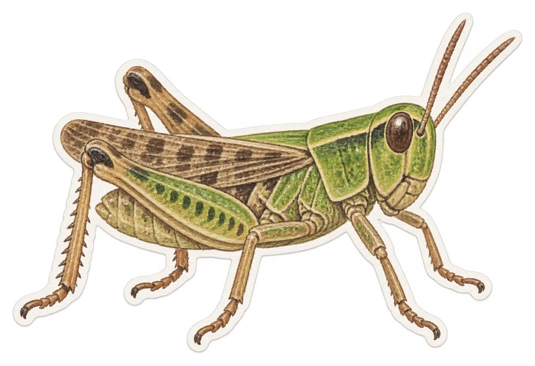 Le criquet verdelet (Omocestus viridulus)