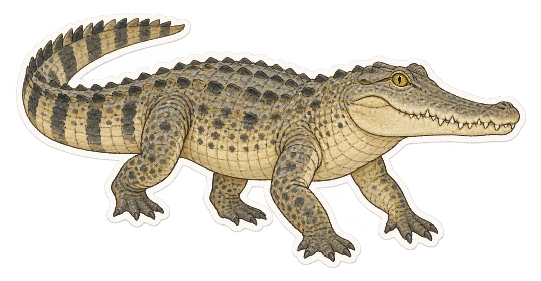 Le crocodile américain (Crocodylus acutus)