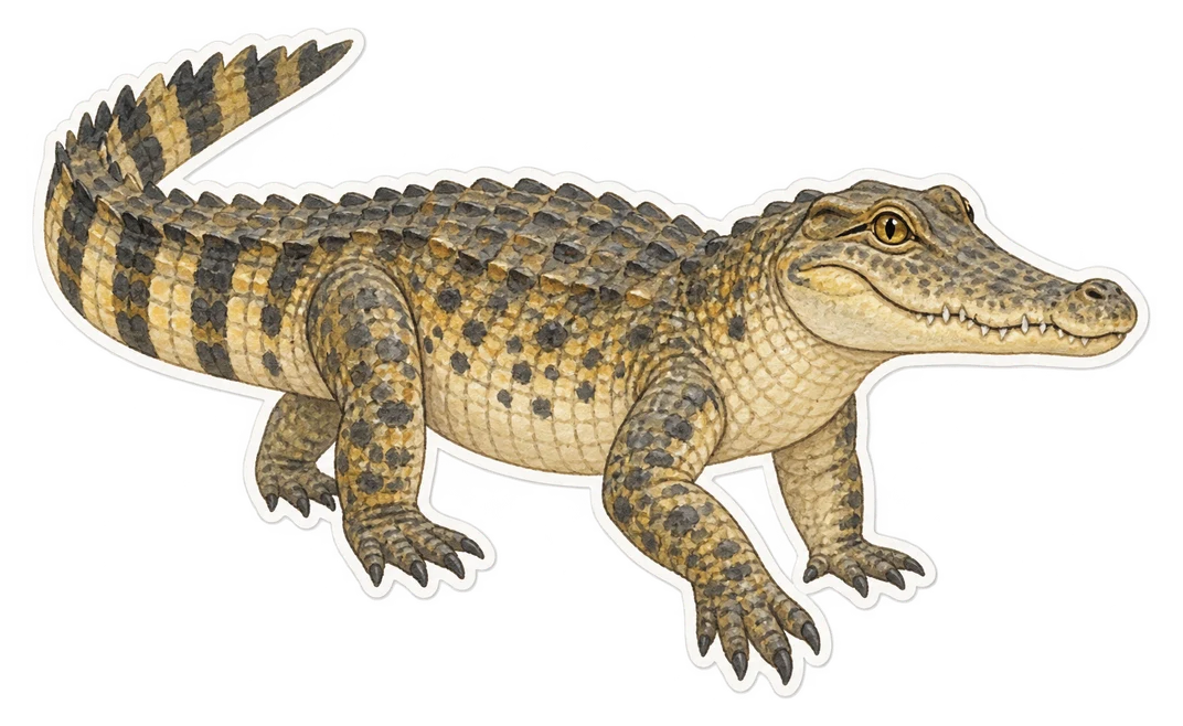 Le crocodile de l’Afrique de l’Ouest (Crocodylus suchus)