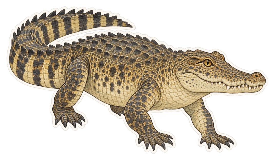 Le crocodile de Nouvelle-Guinée (Crocodylus novaeguineae)