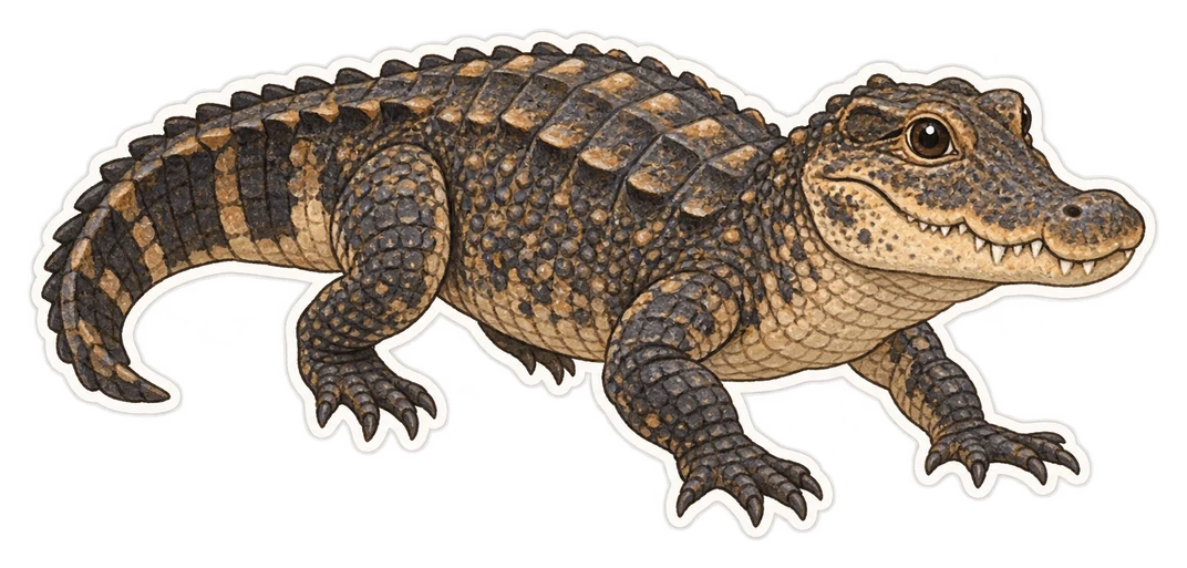 Le crocodile nain (Osteolaemus tetraspis)