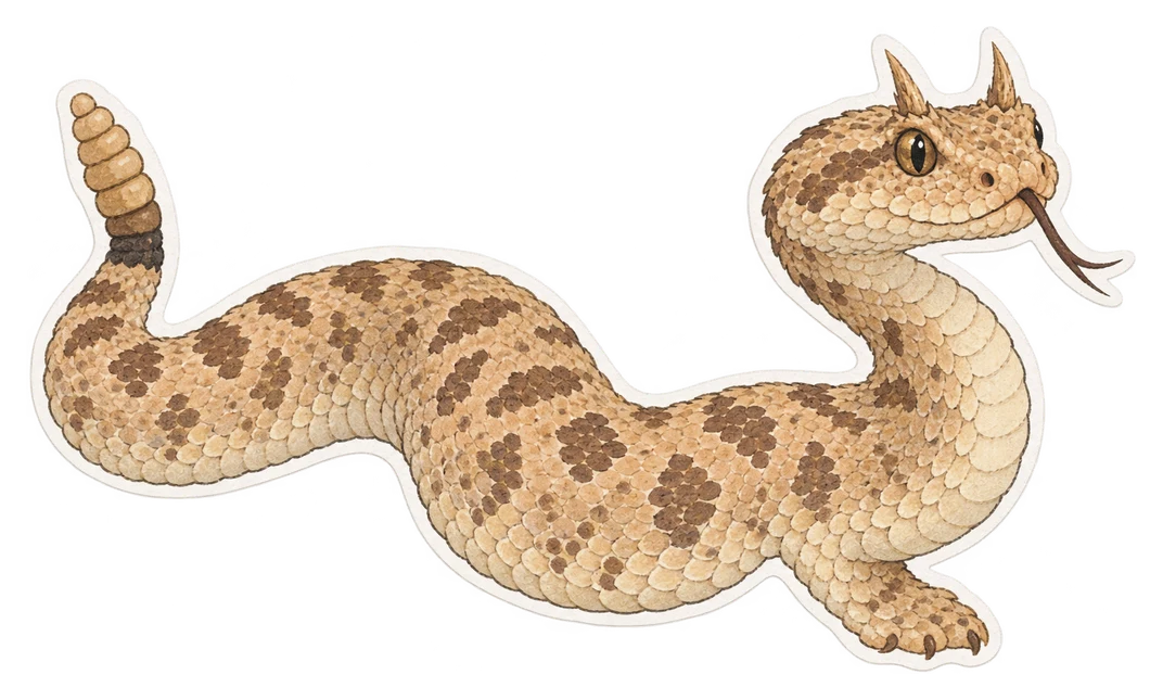 Le crotale cornu (Crotalus cerastes)