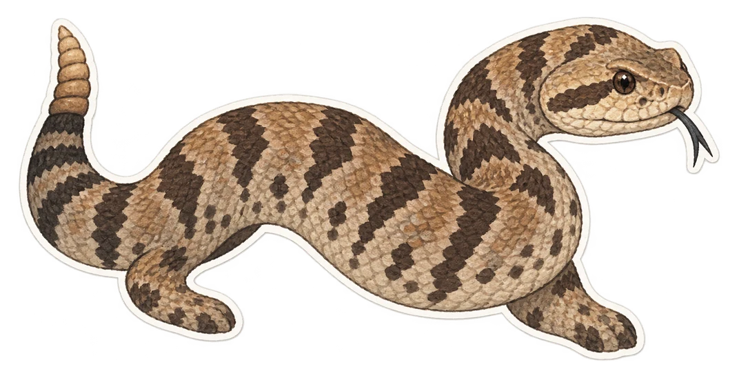 Le crotale des bois (Crotalus horridus)