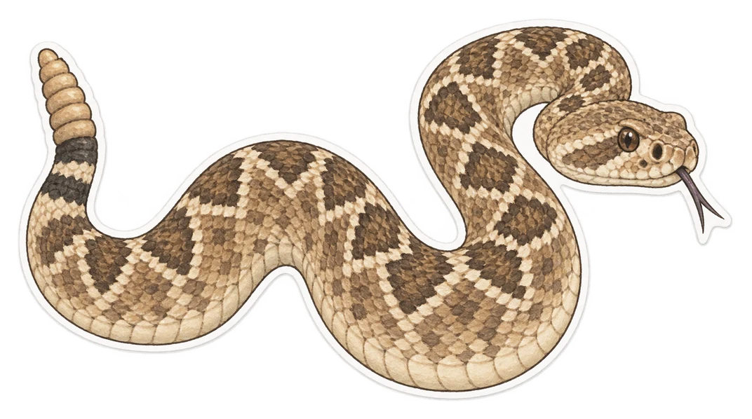 Le crotale diamantin de l’Ouest (Crotalus atrox)