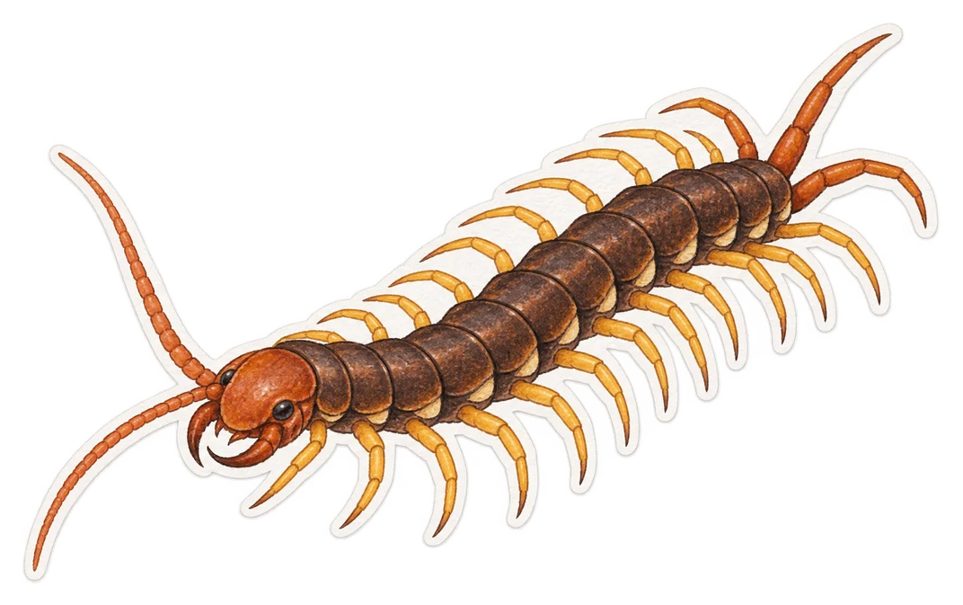Le cryptope des jardins (Cryptops hortensis)