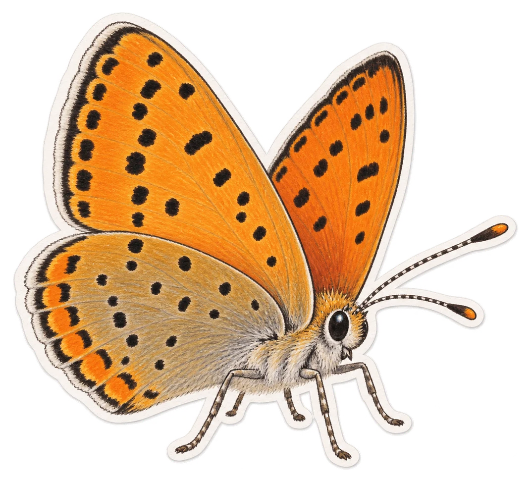 Le cuivré de la verge-d'or (Lycaena virgaureae)