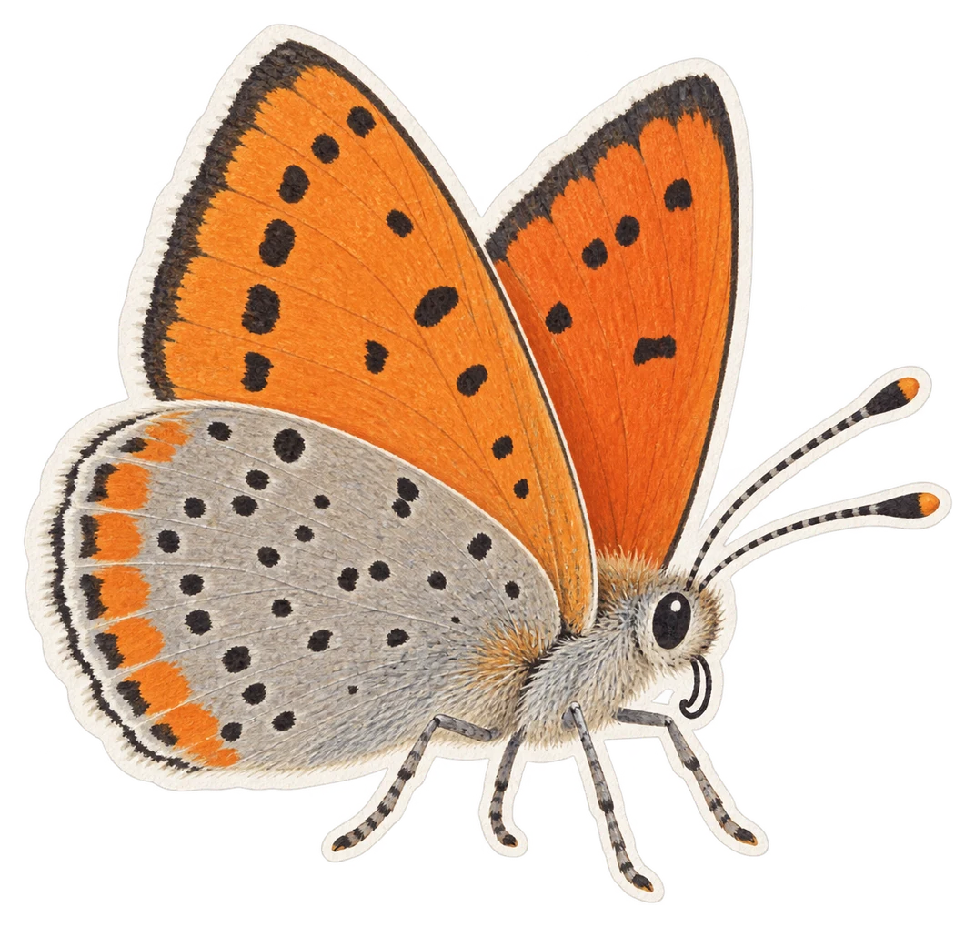 Le cuivré des marais (Lycaena dispar)