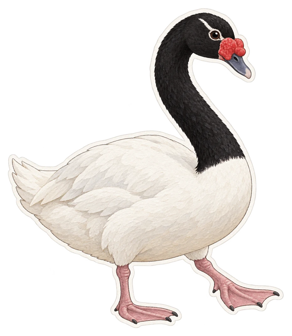 Le cygne à cou noir (Cygnus melancoryphus)
