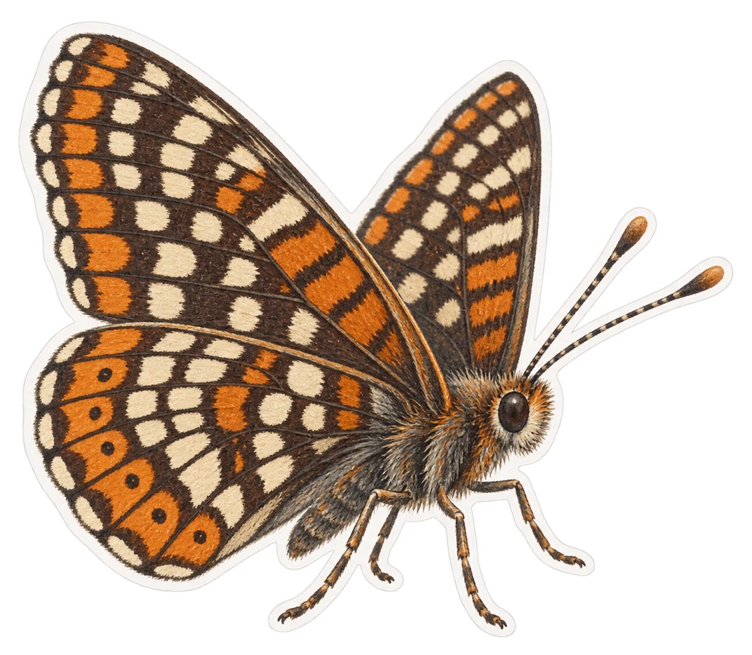 Le damier du frêne (Euphydryas maturna)