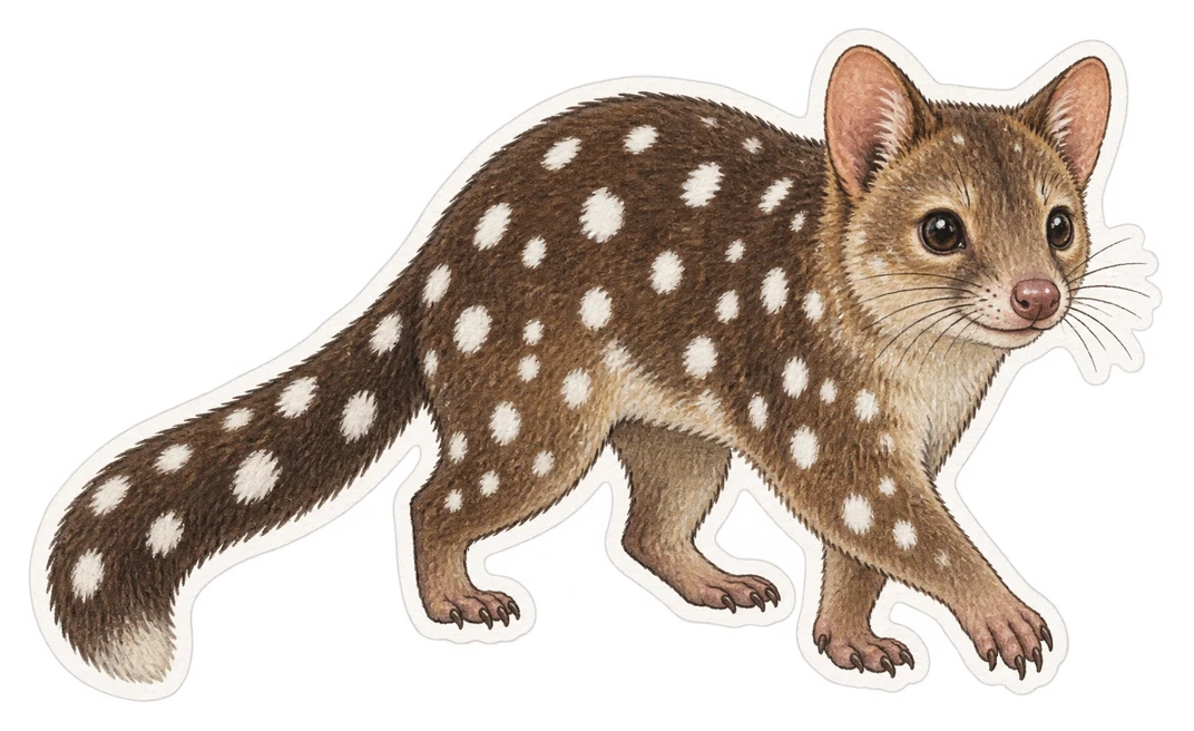 Le dasyure oriental (Dasyurus viverrinus)