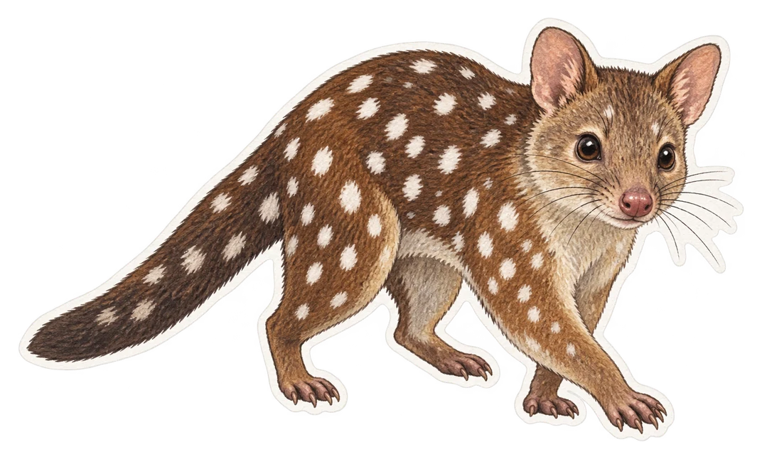 Le dasyure tacheté (Dasyurus maculatus)