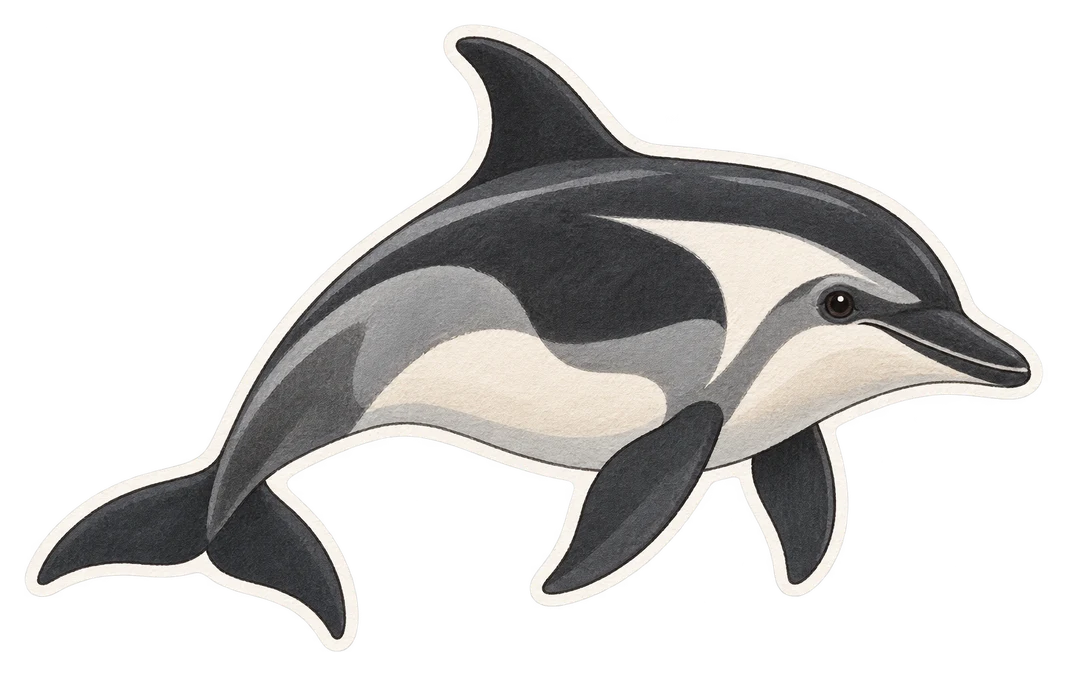Le dauphin à flancs blancs (Leucopleurus acutus)