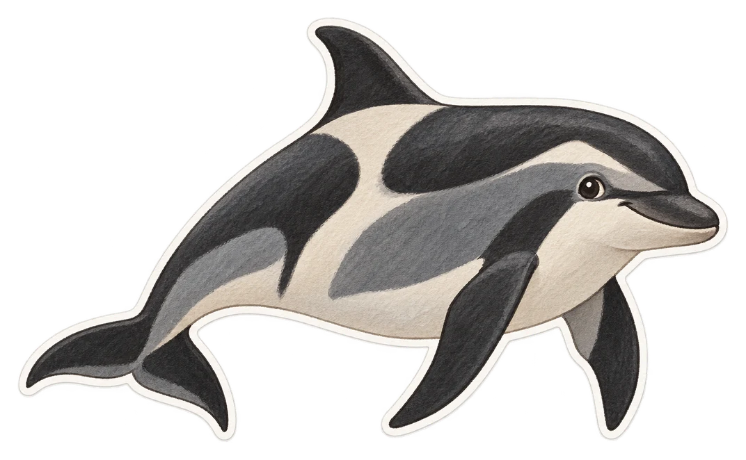 Le dauphin sablier (Lagenorhynchus cruciger)
