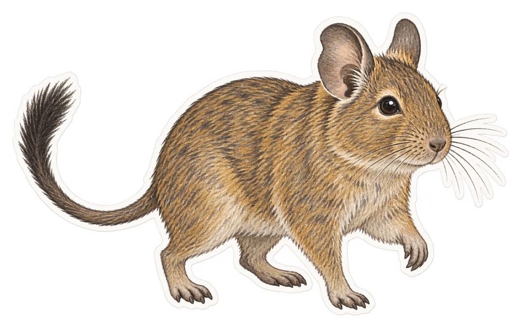 Le dègue du Chili (Octodon degus)