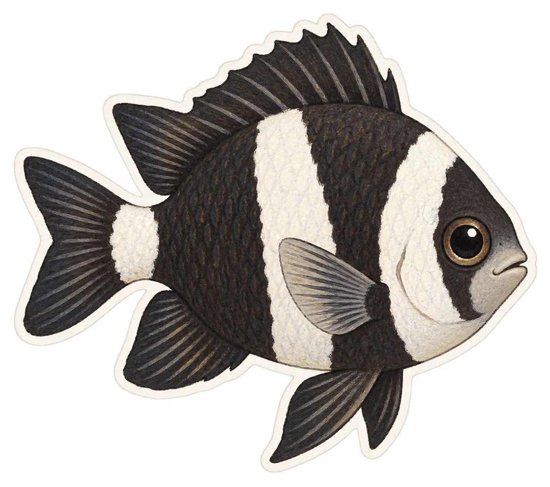 La demoiselle domino (Dascyllus trimaculatus)