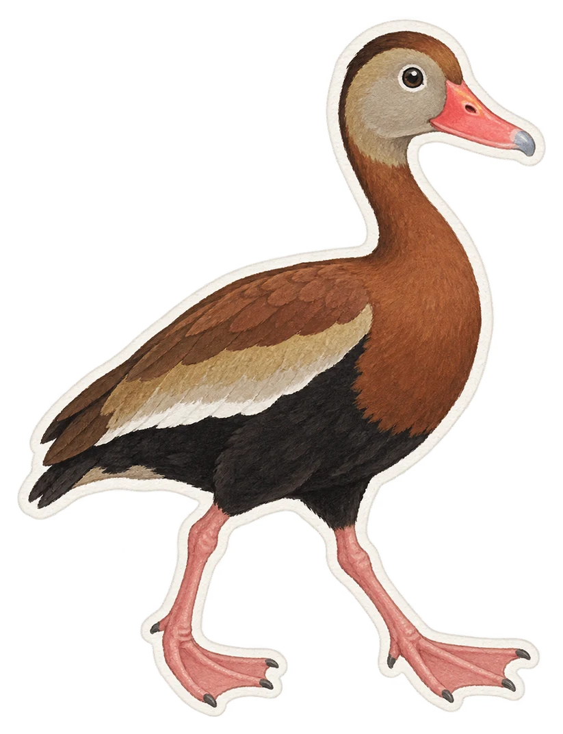 Le dendrocygne à ventre noir (Dendrocygna autumnalis)