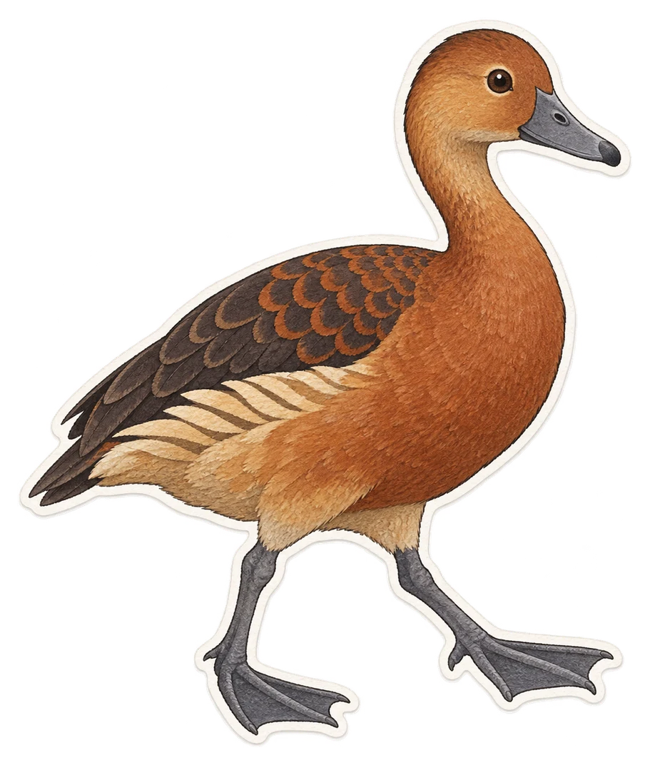 Le dendrocygne fauve (Dendrocygna bicolor)