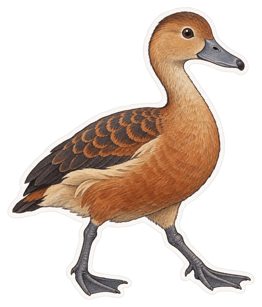 Le dendrocygne siffleur (Dendrocygna javanica)