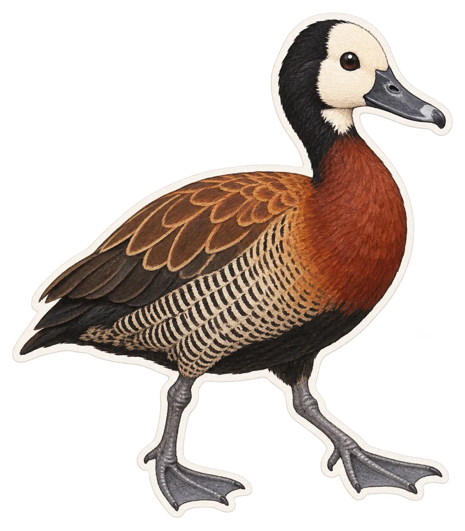 Le dendrocygne veuf (Dendrocygna viduata)