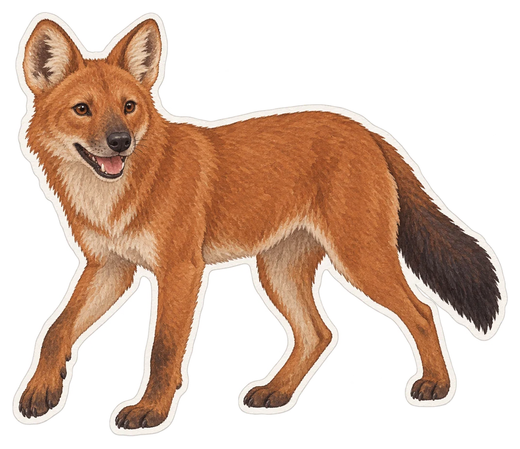 Le dhole (Cuon alpinus)