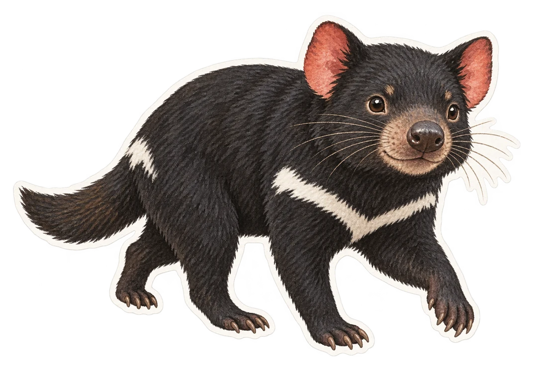 Le diable de Tasmanie (Sarcophilus harrisii)