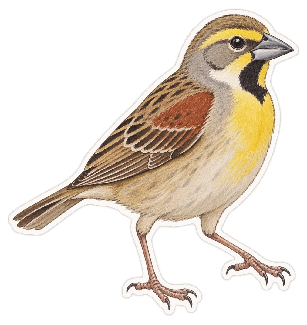 Le dickcissel d'Amérique (Spiza americana)