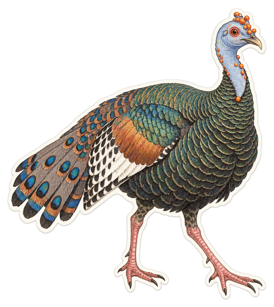Le dindon ocellé (Meleagris ocellata)