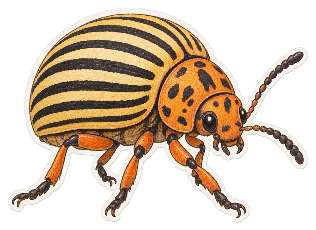 Le doryphore (Leptinotarsa decemlineata)