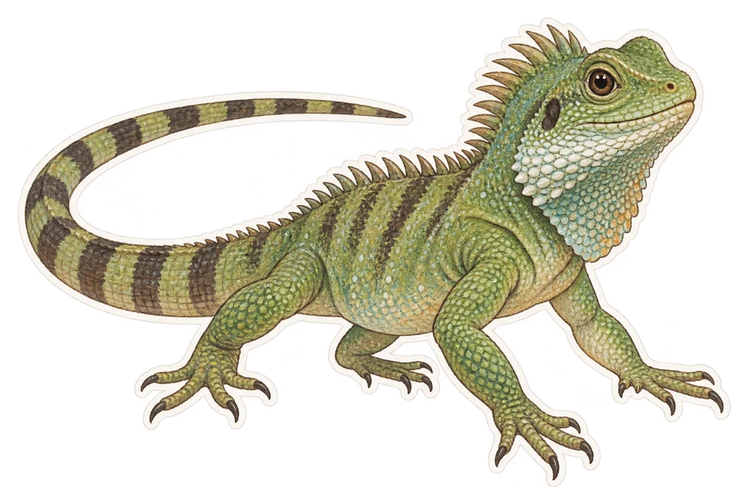 Le dragon d’eau chinois (Physignathus cocincinus)
