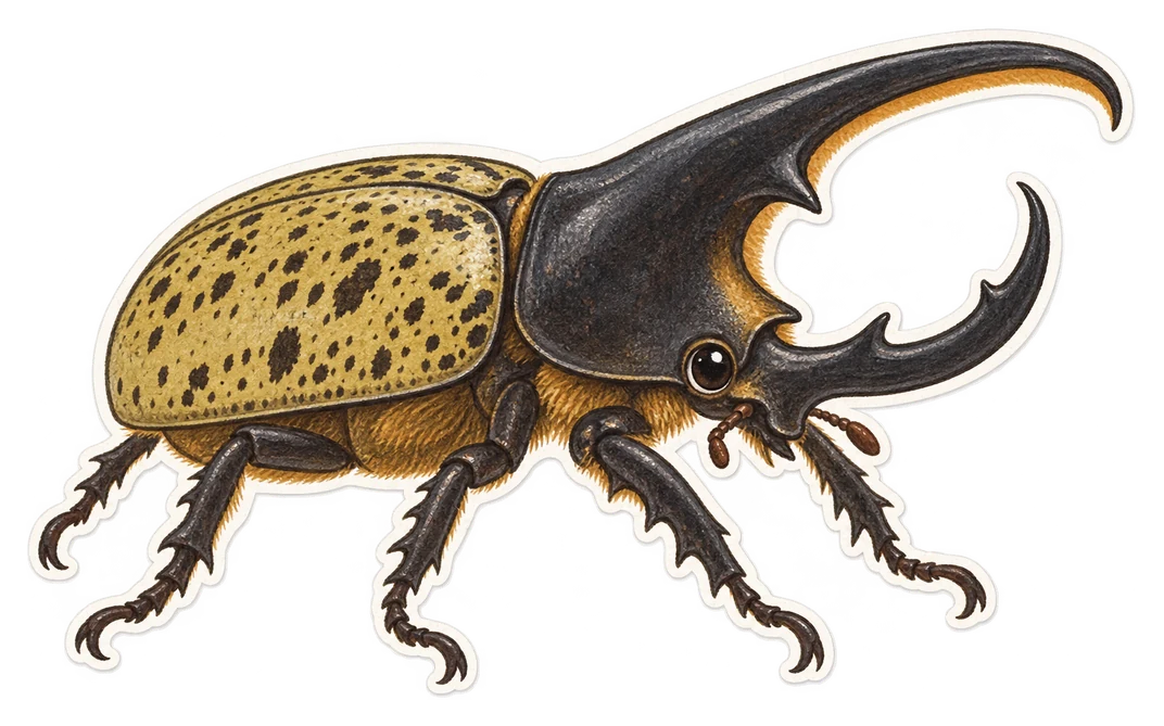 Le dynaste Hercule (Dynastes hercules)