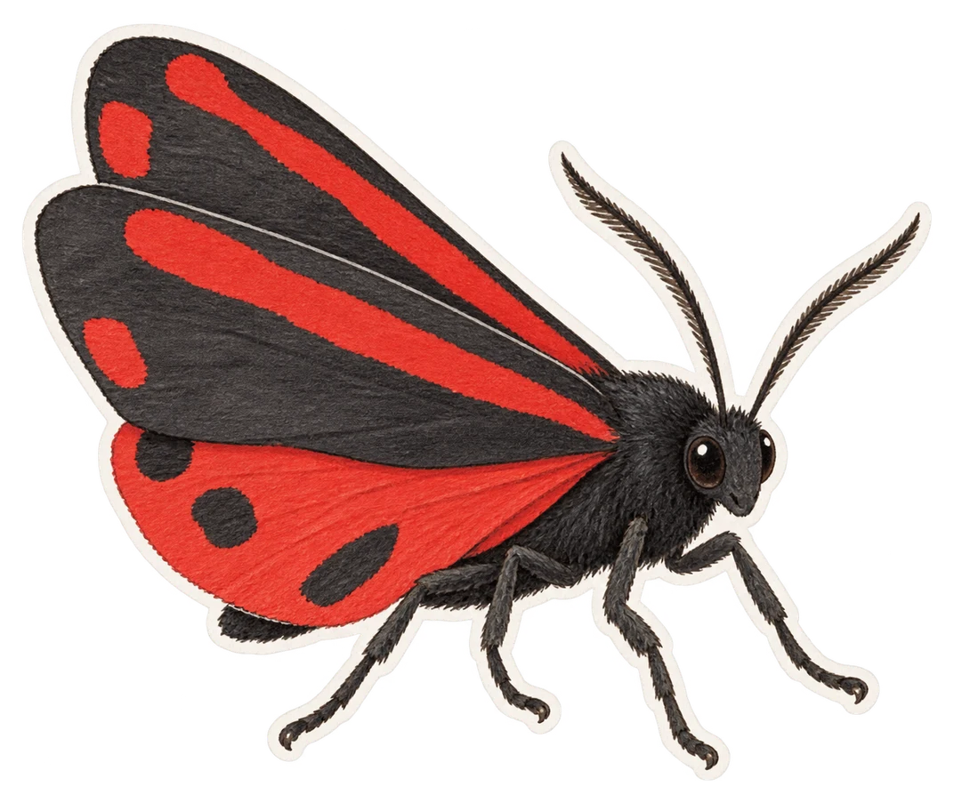 L'écaille du séneçon (Tyria jacobaeae)
