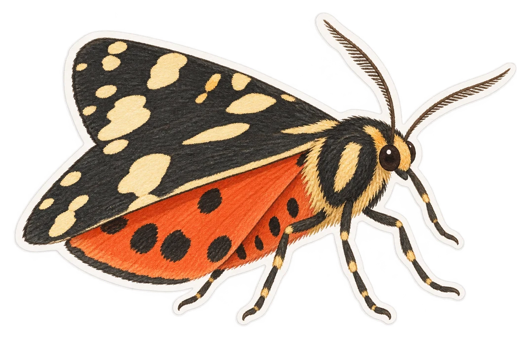 L'écaille pudique (Callimorpha dominula)