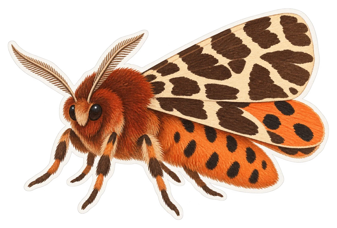 L'écaille cramoisie (Phragmatobia fuliginosa)