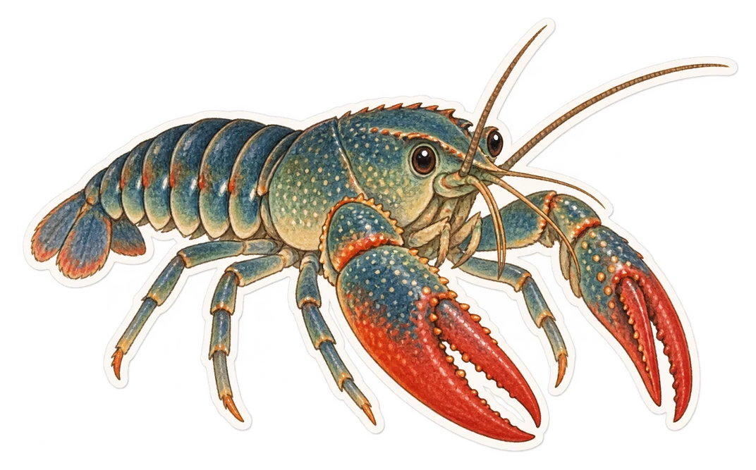 L'écrevisse à pinces rouges (Cherax quadricarinatus)