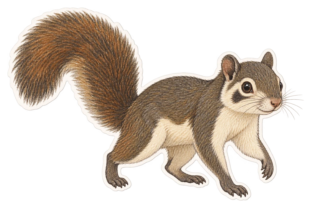 L'écureuil de Finlayson (Callosciurus finlaysonii)
