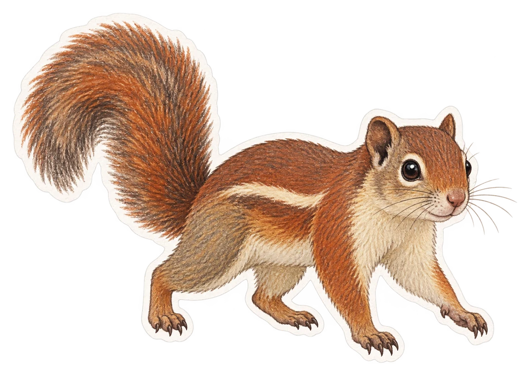 L’écureuil de Pallas (Callosciurus erythraeus)