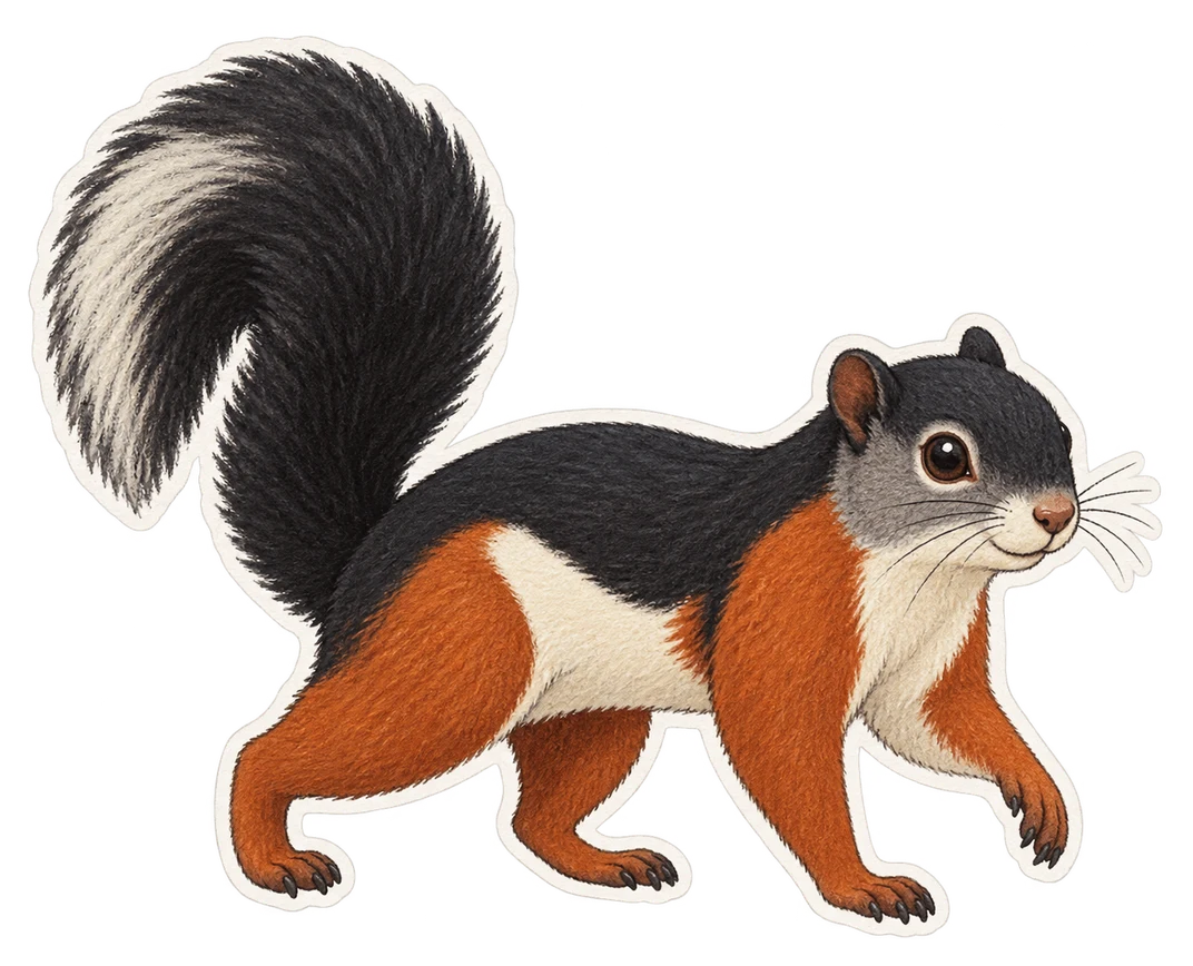 L'écureuil de Prevost (Callosciurus prevostii)