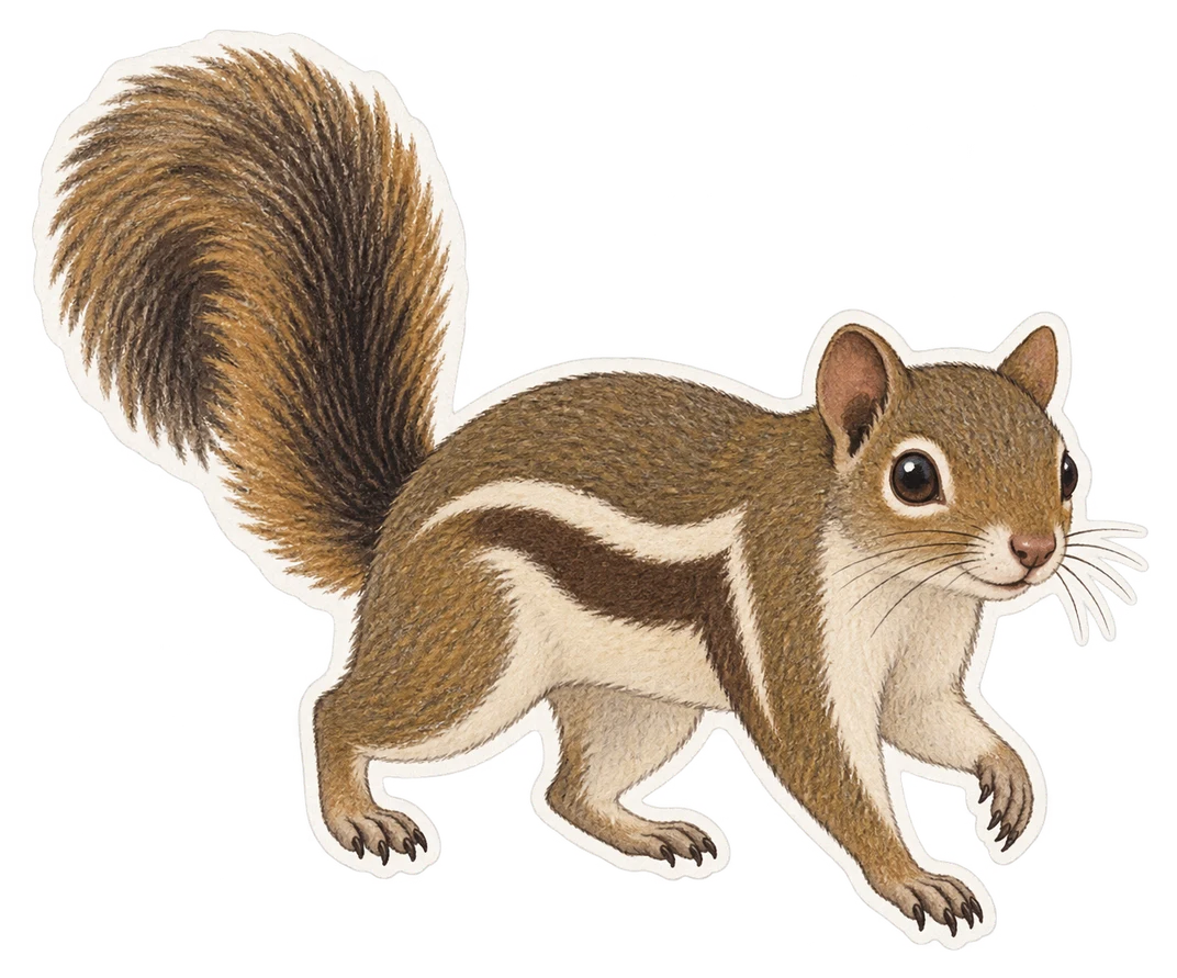 L'écureuil des bananiers (Callosciurus notatus)