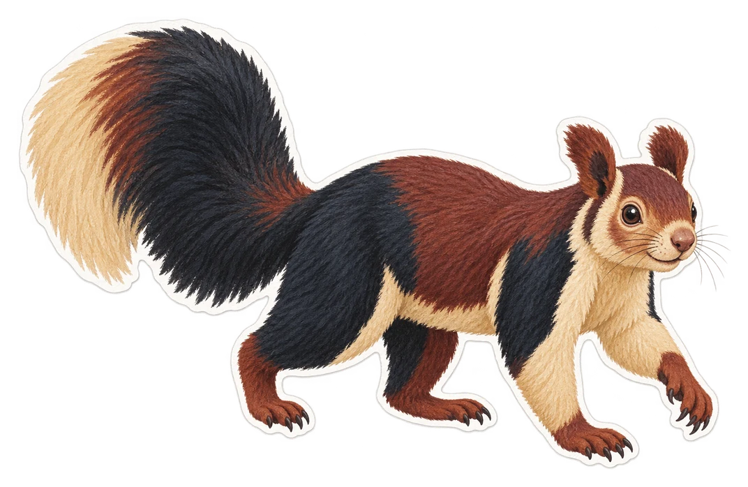 L'écureuil géant de l'Inde (Ratufa indica)