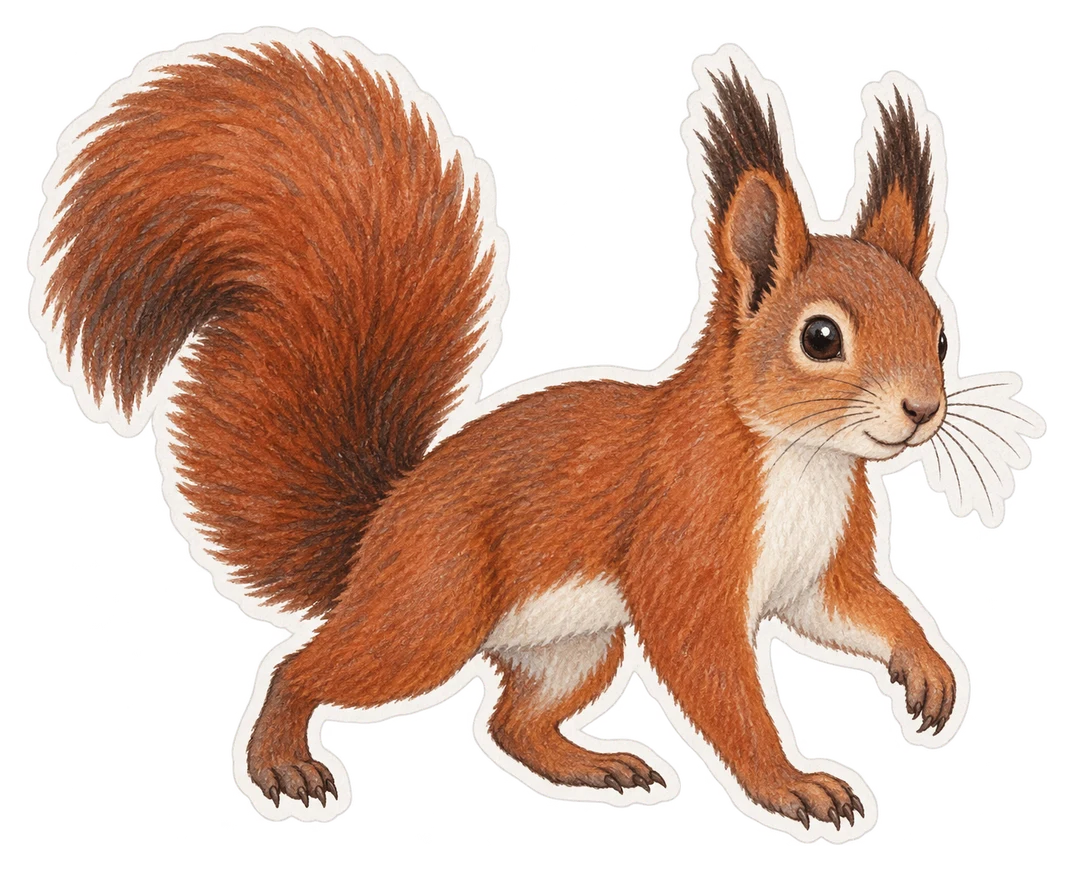 L'écureuil lis (Sciurus lis)