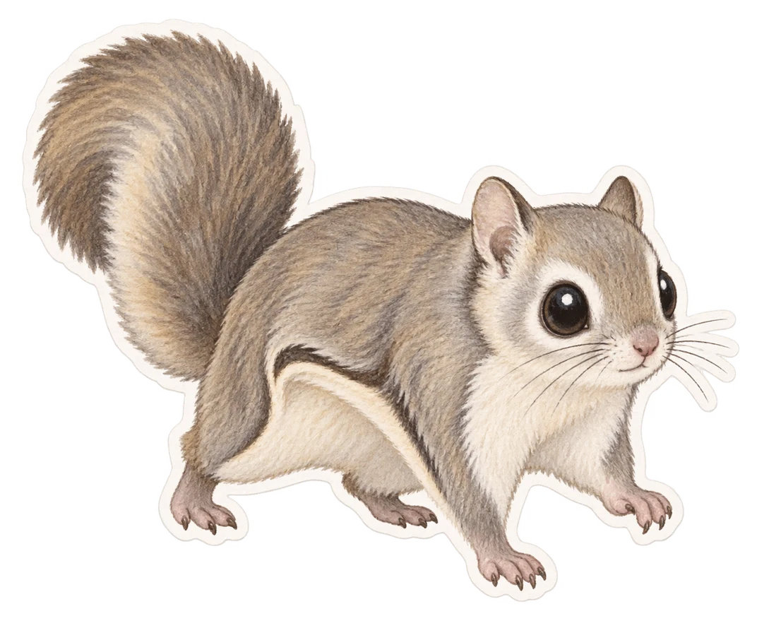 L'écureuil volant japonais (Pteromys momonga)