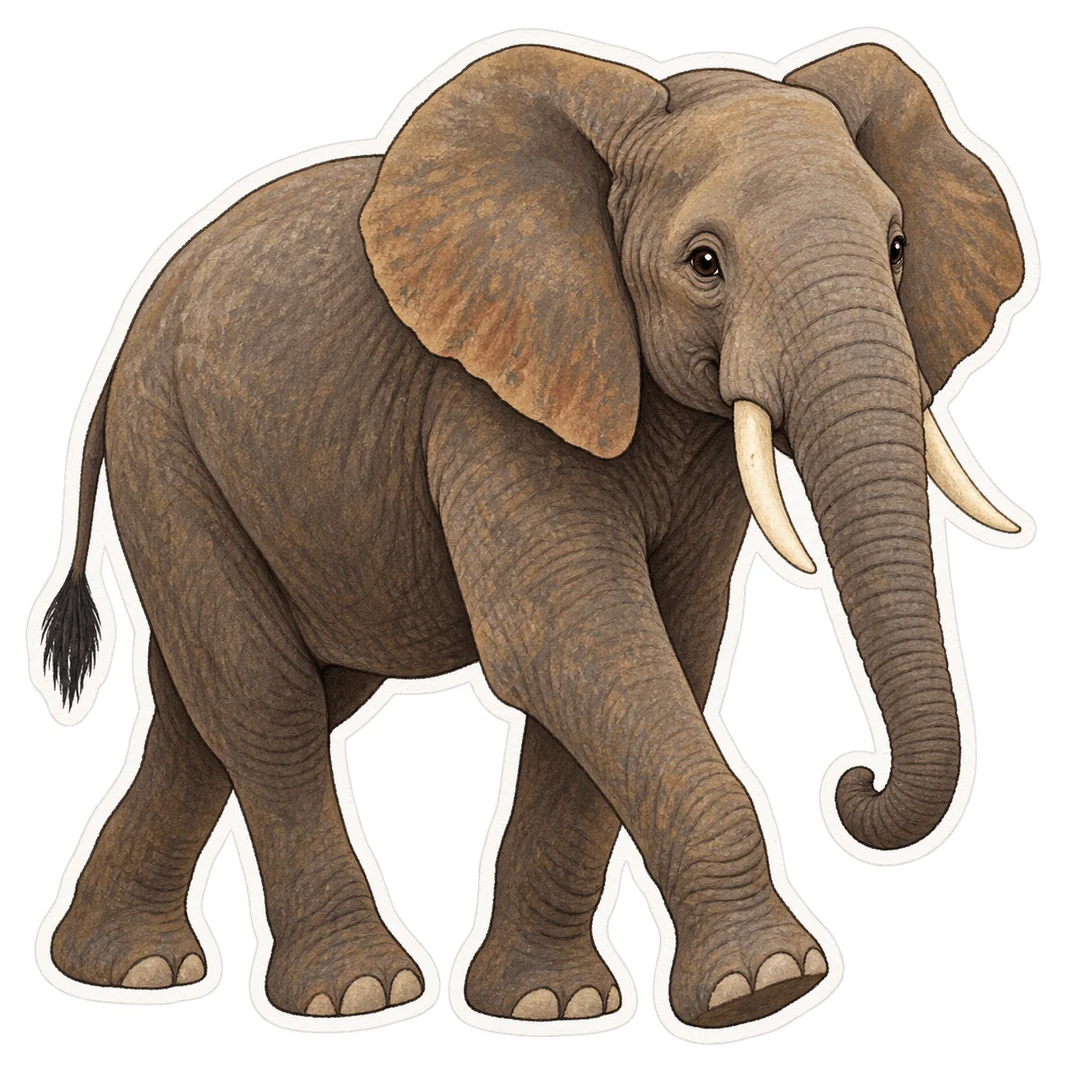 L'éléphant de forêt d'Afrique (Loxodonta cyclotis)